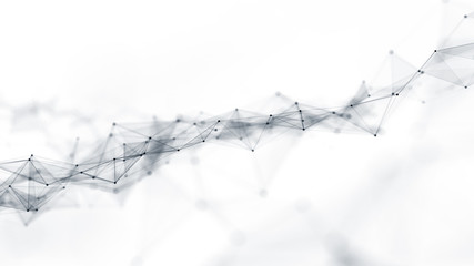 Wall Mural - 3d network technology in future