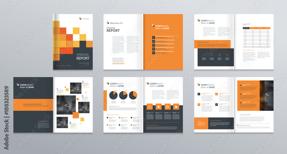   template layout design with cover page for company profile ,annual report , brochures, flyers, presentations, leaflet, magazine,book . and  vector a4 size for editable. - obrazy, fototapety, plakaty 