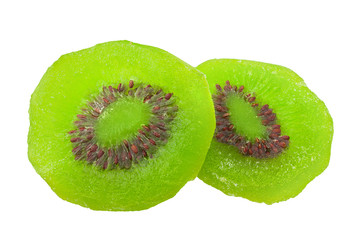 Wall Mural - kiwi dry, isolated on white background, clipping path, full depth of field