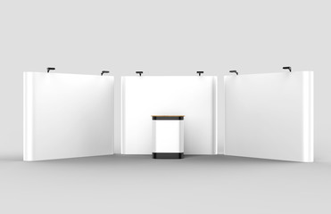 Wall Mural - exhibition tension fabric display banner stand backdrop for trade show advertising stand with led or
