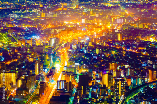 幻想的な夜の街都会の夜景背景stock Photo Adobe Stock
