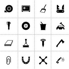 Canvas Print - Steel icons. vector collection filled steel icons