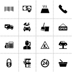 Canvas Print - Service icons. vector collection filled service icons