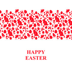 Wall Mural - Easter card with horizontal ornament