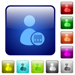 Canvas Print - Archive user account color square buttons