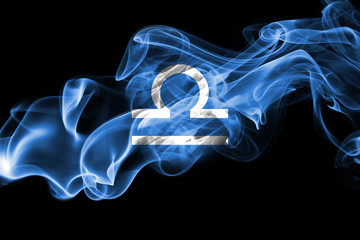 Wall Mural - smoky libra zodiac astrology sign for horoscope