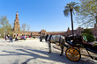 A beautiful view of Spanish Square, Plaza de Espana, in Seville