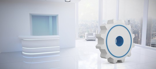 Poster - Composite image of conceptual image of gear symbol