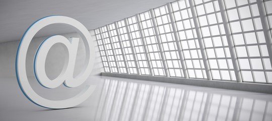 Poster - Composite image of at e-mail symbol