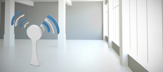 Poster - Composite image of router wifi symbol
