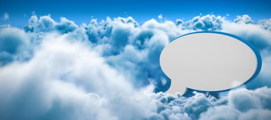 Poster - Composite image of speech bubble symbol