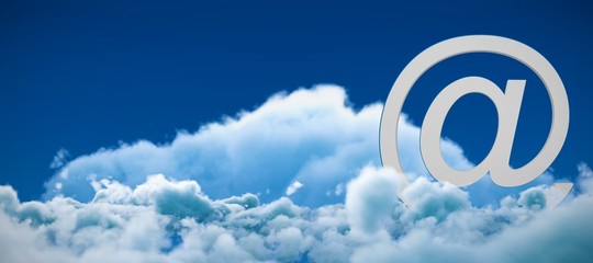 Poster - Composite image of at e-mail symbol