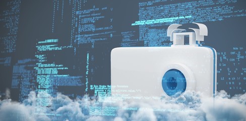 Poster - Composite image of blue codes