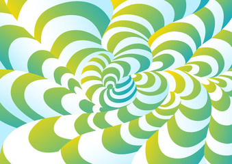 Poster - Abstract background of curved geometric shapes. The illusion of a three-dimensional image.