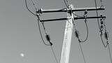 Fototapeta Krajobraz - Pylône électrique en noir et blanc
