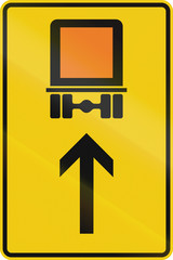 Wall Mural - German direction sign for transport of dangerous goods