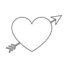 heart with arrow icon vector illustration design