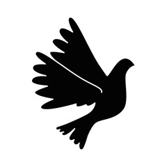 Poster - dove flying isolated icon vector illustration design