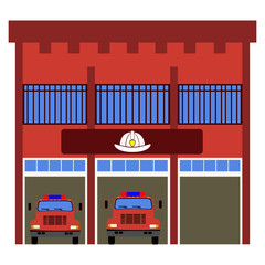 Poster - Front view of a fire station