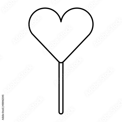 Download heart shape lollipop sweet dessert vector illustration ...