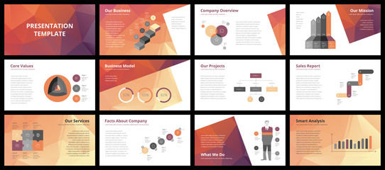 Wall Mural - business presentation templates