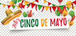 Paper Banner Buntings Chili Sombrero Feliz Cinco de Mayo