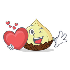 Poster - With heart snake fruit mascot cartoon