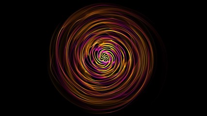 Wall Mural - Abstract fire spiral on dark background.