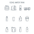 Linear icons water tanks