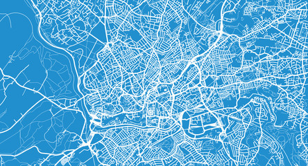 Urban vector city map of Bristol, England