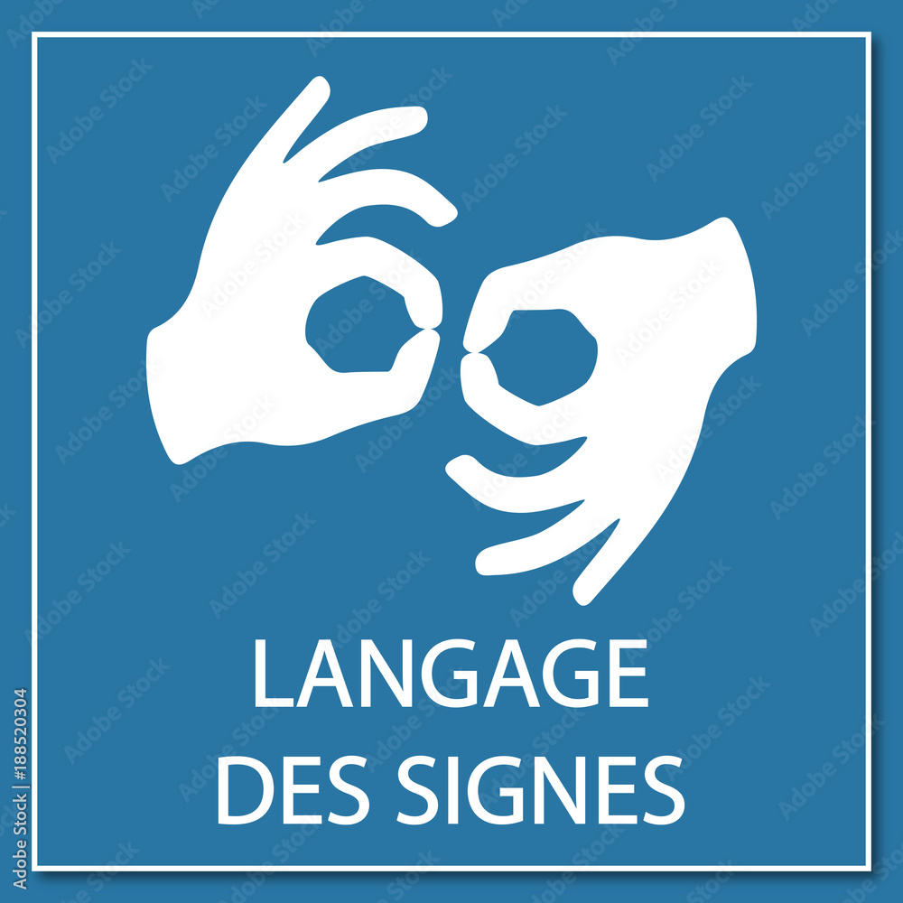 Logo langage des signes.