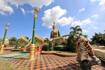 Wall Mural - The great hermit created to pay homage to the gods. The first largest hermit cemetery in the world, U Thong District, Suphan Buri, Thailand 08/01/2018