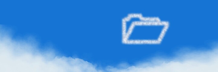 Poster - folder cloud icon with sky