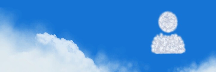 Poster - profile user cloud icon with sky