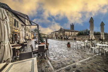 Canvas Print - Monteriggioni main square