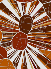 Aufkleber - Abstract geometrical concept voronoi low poly tesselated pattern. 3d rendering
