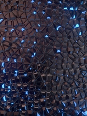 Aufkleber - Dark metallic abstract surface pattern. 3d rendering