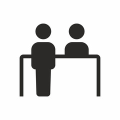 Customer service desk icon