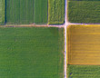 Top view of agricultural parcels