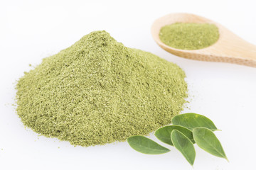 Sticker - Fresh leaves and moringa powder - Moringa oleifera