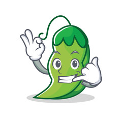 Call me peas mascot cartoon style