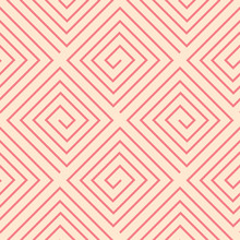 Red And Beige Geometric Seamless Pattern