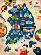 Lovely Korea travel map