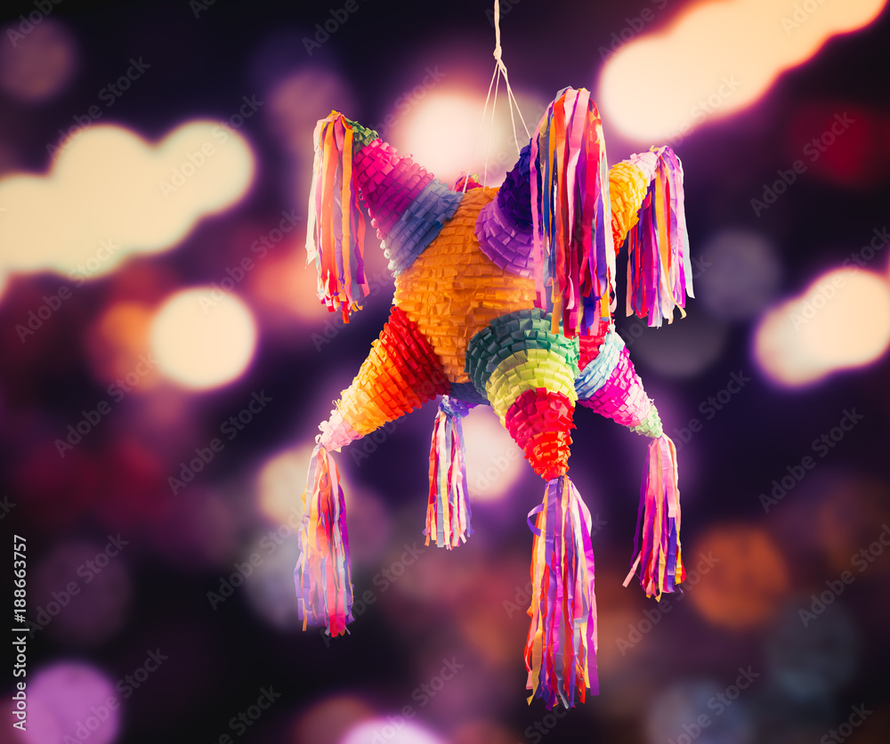 Colorful mexican pinata used in birthdays and posadas Stock Photo ...
