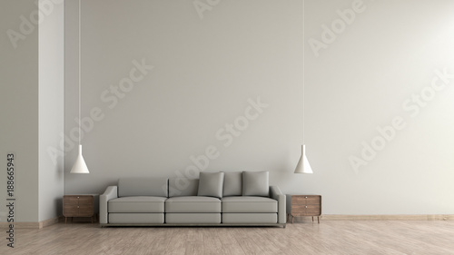 Modern Interior Living Room Wood Floor White Cement Texture Wall Modern Interior Living Room Wood Floor White Cement Texture Wall With Gray Sofa Template For Mock