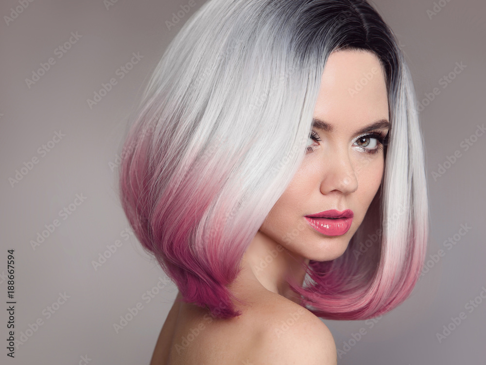 Ombre Bob Short Hairstyle Fotografie Tablou Europostersro