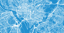Urban Vector City Map Of Washington D.C, USA