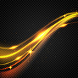 © Abdul Qaiyoom - Glittering wave. Vector golden sparkling on black background.
