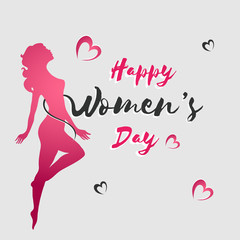 Sticker - Happy Women's Day celebration design.