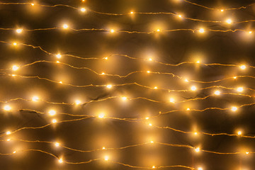 Wall Mural - Blurred christmas lights on dark background